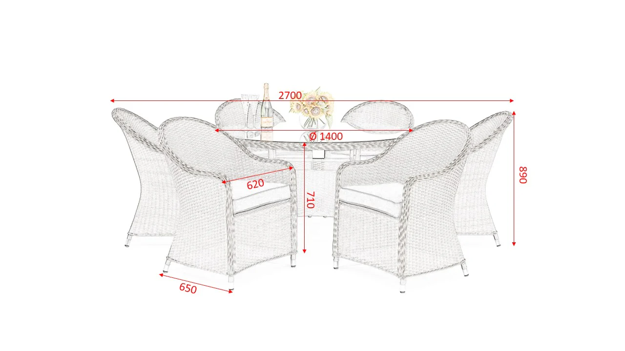 #2024 - Florida 6 Seater Luxury Dining Set 🌴🪑🍽️ - Image 6