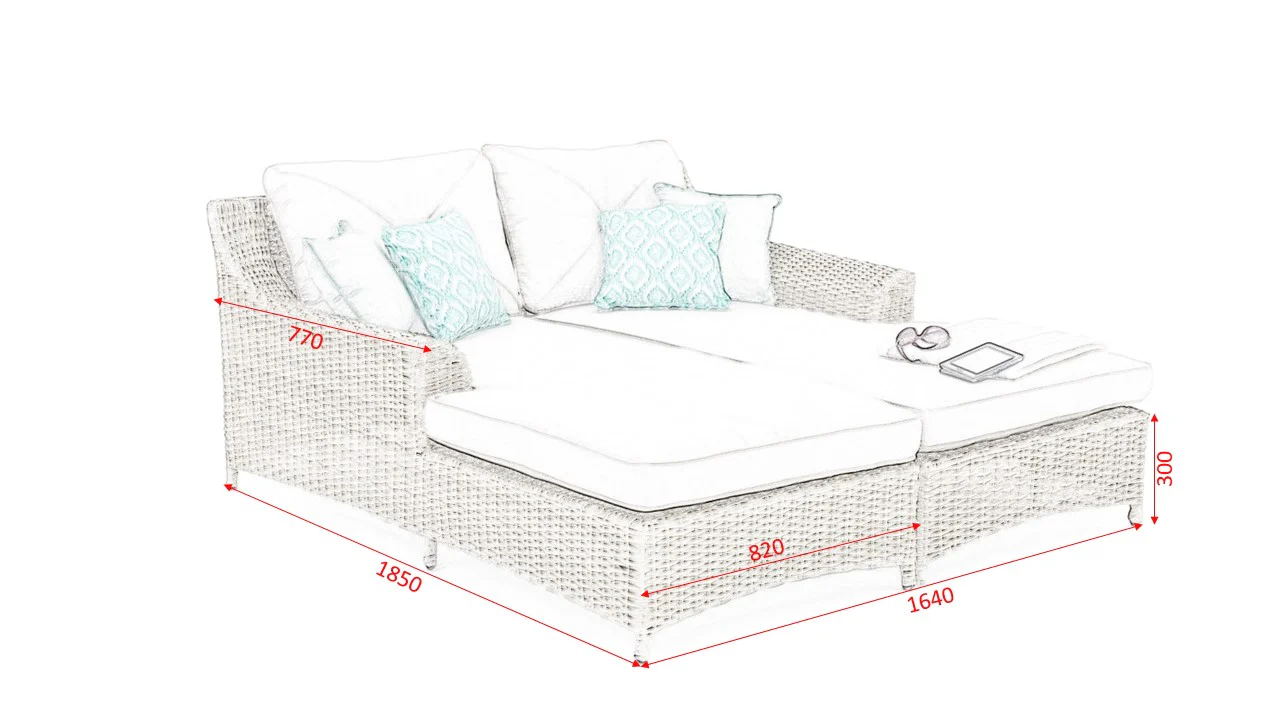 #3022 - π Havana Twin Sun Lounger - Image 6