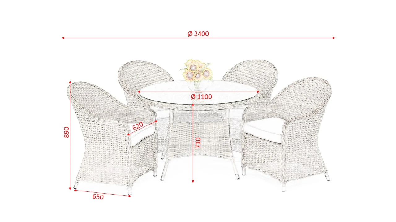 #3023 - Havana 4-Seater Dining Set π΄π - Image 5