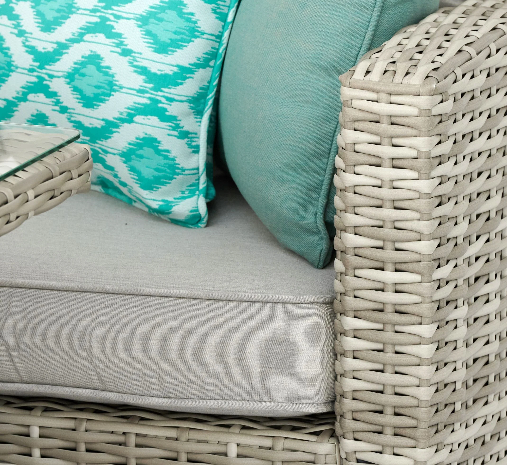 #3033 - π₯ Havana Luxury Corner Set with Fire Pit Table β Two-Tone Grey Rattan - Image 7